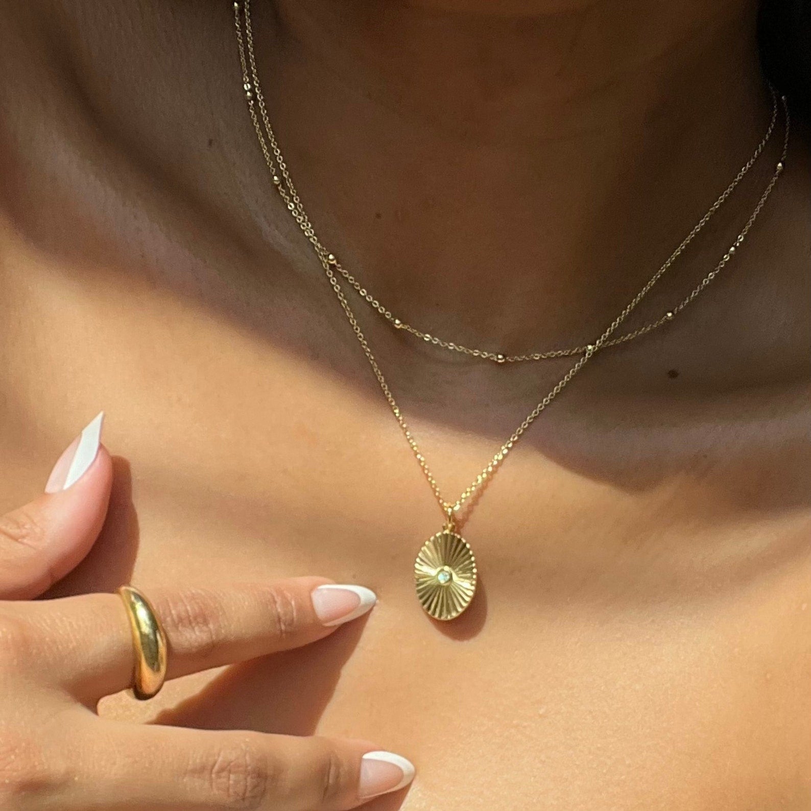 Vintage Sunray Necklace