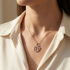 Virgo Script Pavé Symbol Necklace