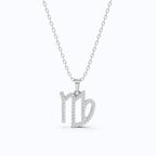 Virgo Script Pavé Symbol Necklace