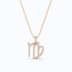 Virgo Script Pavé Symbol Necklace