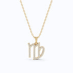 Virgo Script Pavé Symbol Necklace