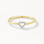 Whisper Heart Diamond Ring