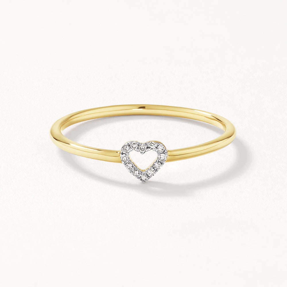 Whisper Heart Diamond Ring