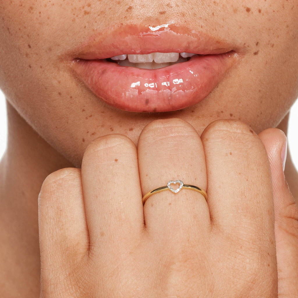 Whisper Heart Diamond Ring