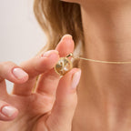Y Letter Diamond Round Initial Necklace