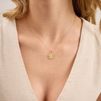Y Letter Diamond Round Initial Necklace
